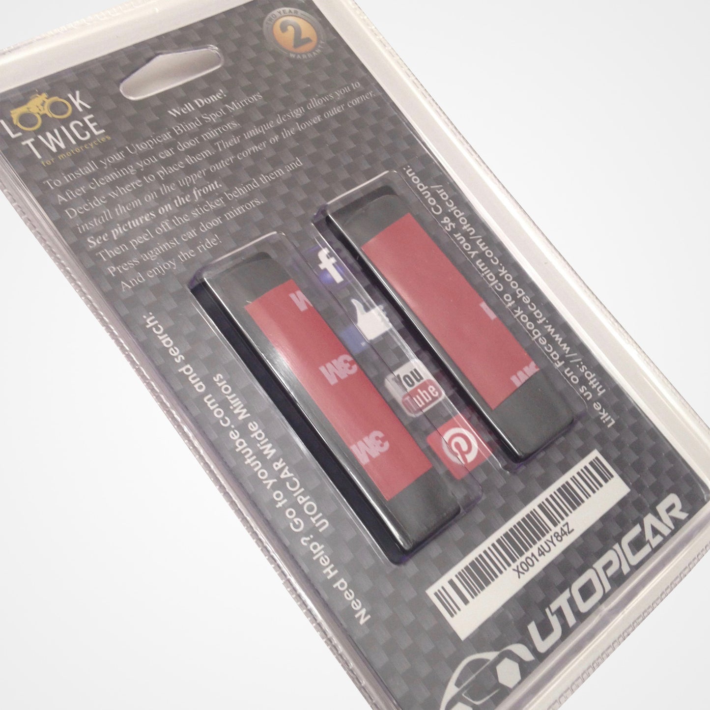 Model: WBSM060 Long Sporty Blind Spot Mirrors